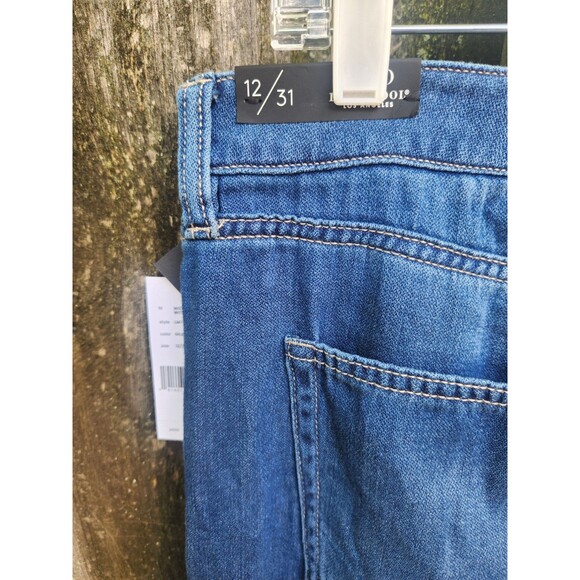 Liverpool Jeans 12/31 Wide Leg With High Slit Cropped Raw Edge Pants - Picture 12 of 16